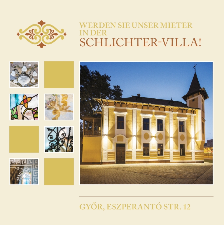 Schlichter Villa német prospektus címlap